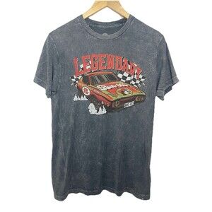 Bucees Women's Medium Gray Race car Tshirt Tee